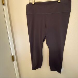 Fabletics Define PowerHold High Waist crop dark gray plus size leggings 3X